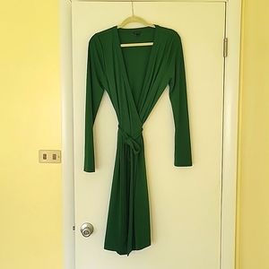 Ann Taylor Green Wrap Dress